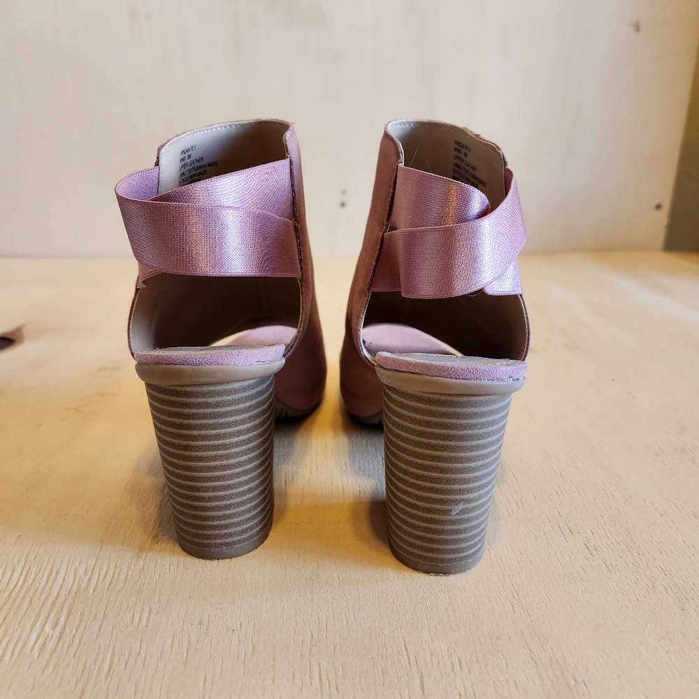 Kenneth Cole Reaction Women's Leather Fridah Fly Open Toe Mauve Bootie - Size 8M - Picture 5 of 13